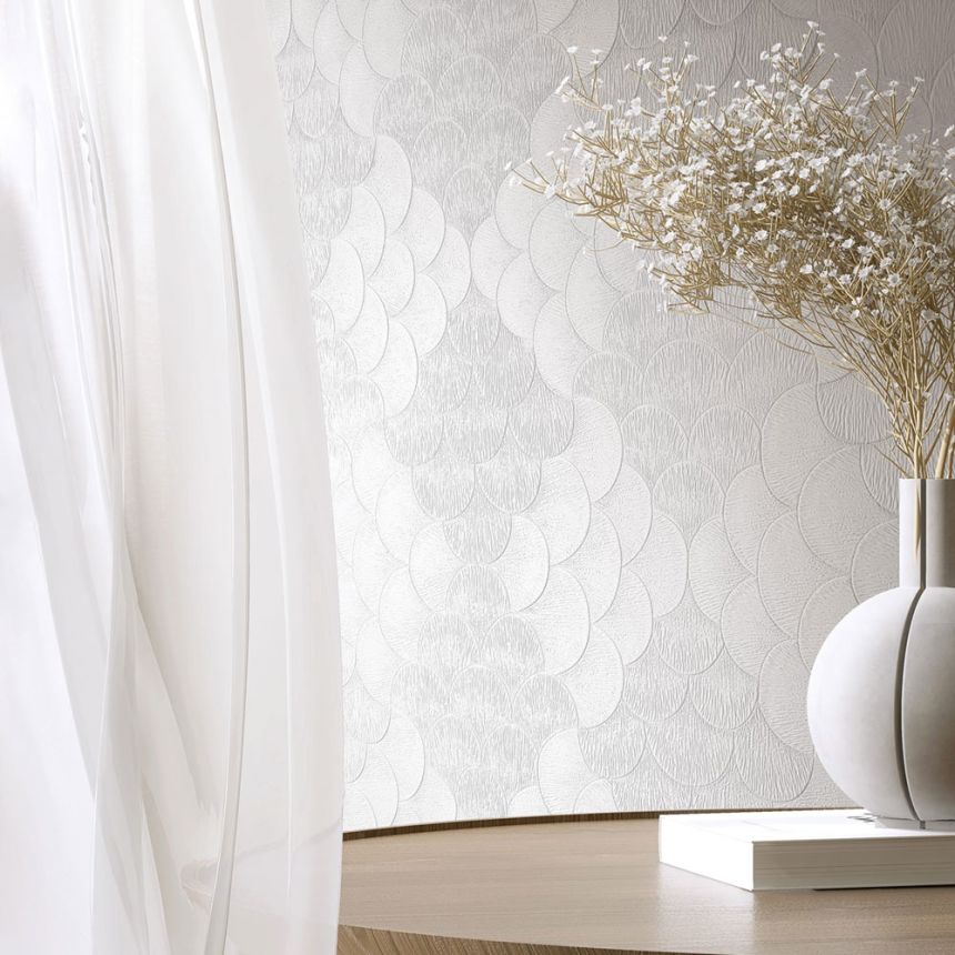 Wallpaper, White, 3D Pattern, 35810, Papis Loveday Fashion Icon, Marburg