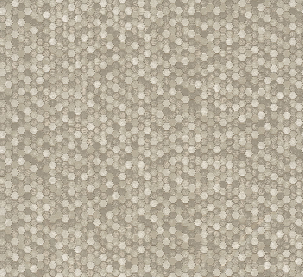 Wallpaper, Silver-Gold, Hexagons, 35816, Papis Loveday Fashion Icon, Marburg