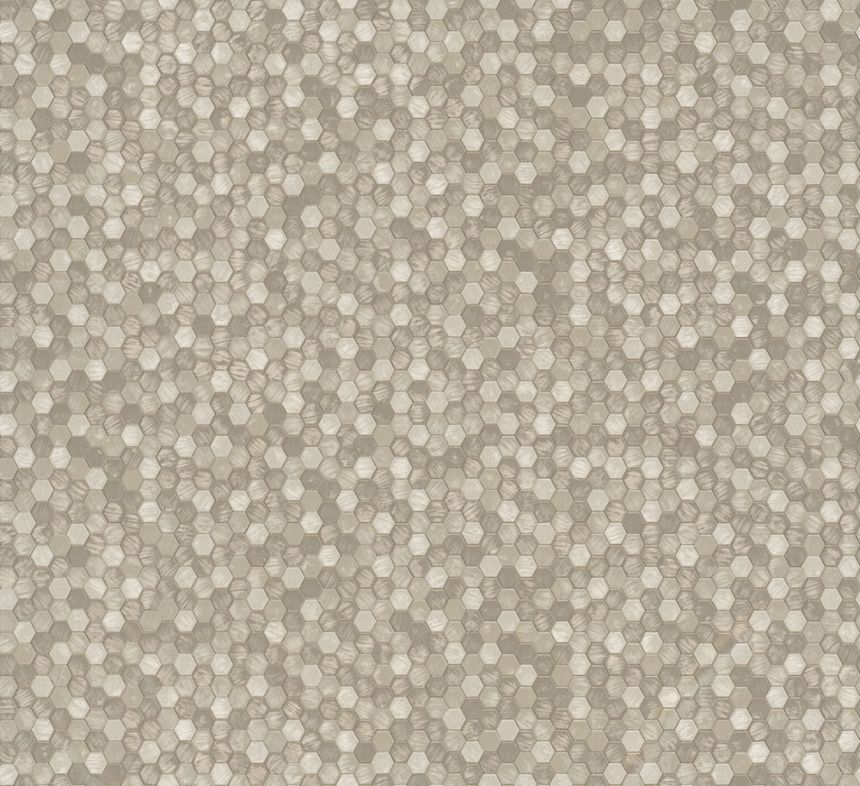 Wallpaper, Silver-Gold, Hexagons, 35816, Papis Loveday Fashion Icon, Marburg