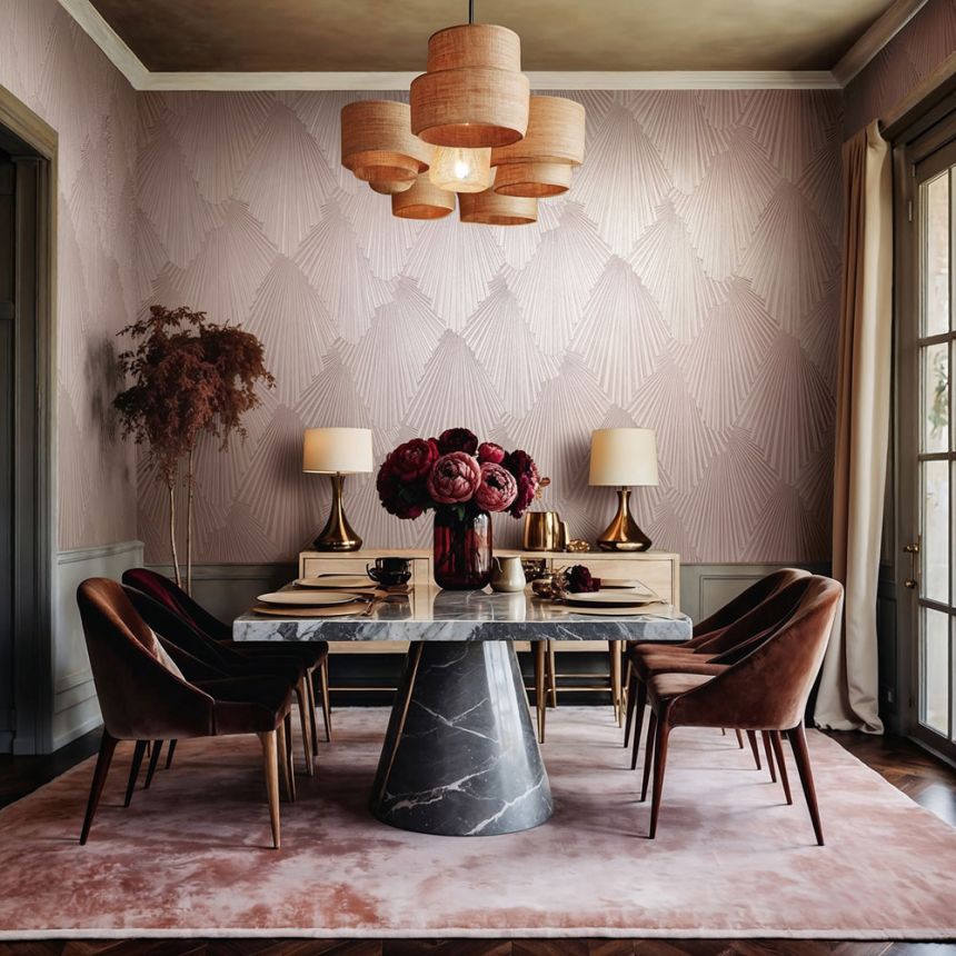 Wallpaper, Pink, Graphic Pattern, 35848, Papis Loveday Fashion Icon, Marburg