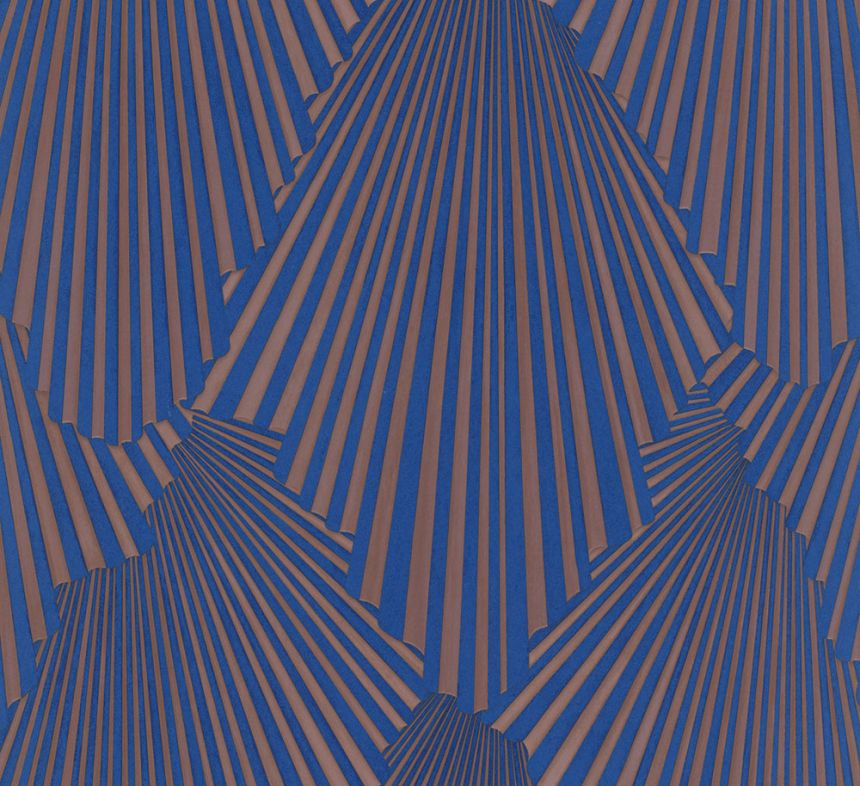 Wallpaper, Blue, Copper, Graphic Pattern, 35851, Papis Loveday Fashion Icon, Marburg