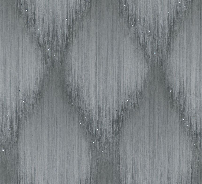 Wallpaper, Grey-Silver, Graphic Pattern with Crystals, 35884, Papis Loveday Fashion Icon, Marburg