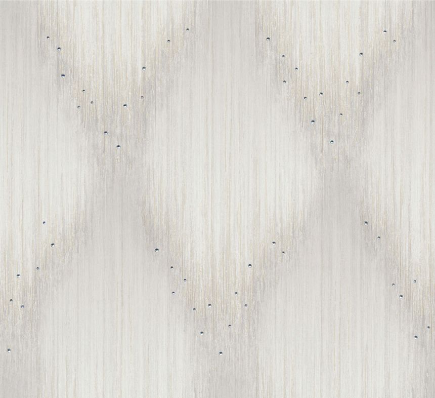 Wallpaper, Grey-Cream, Graphic Pattern with Crystals, 35887, Papis Loveday Fashion Icon, Marburg