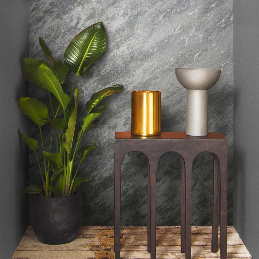 Wallpaper, Grey-Silver, Stucco, 34901, Eclectic, Marburg