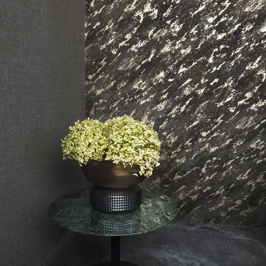 Wallpaper, Black-Gold, Concrete, Stucco, 34905, Eclectic, Marburg