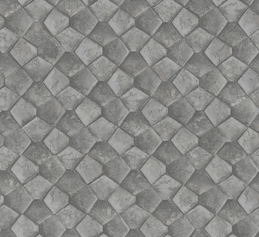 Geometric Wallpaper, Grey, 34908, Eclectic, Marburg