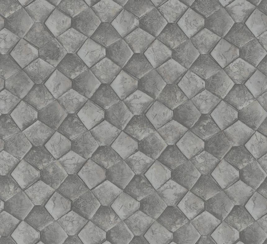 Geometric Wallpaper, Grey, 34908, Eclectic, Marburg