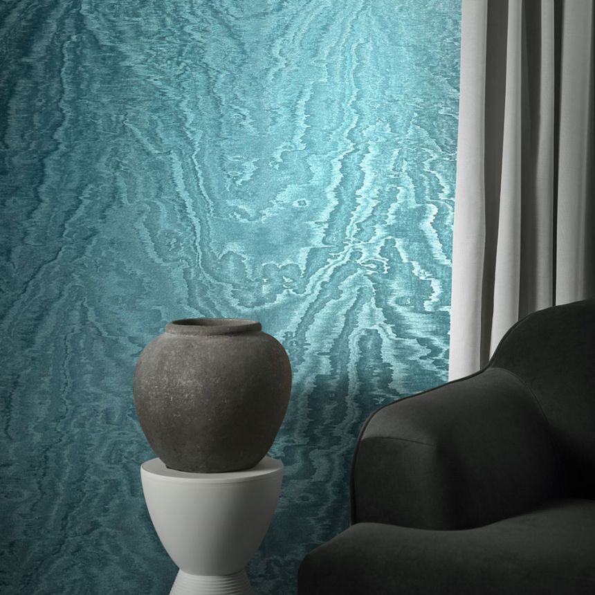 Wallpaper, Blue, Fabric Effect, 34925, Eclectic, Marburg