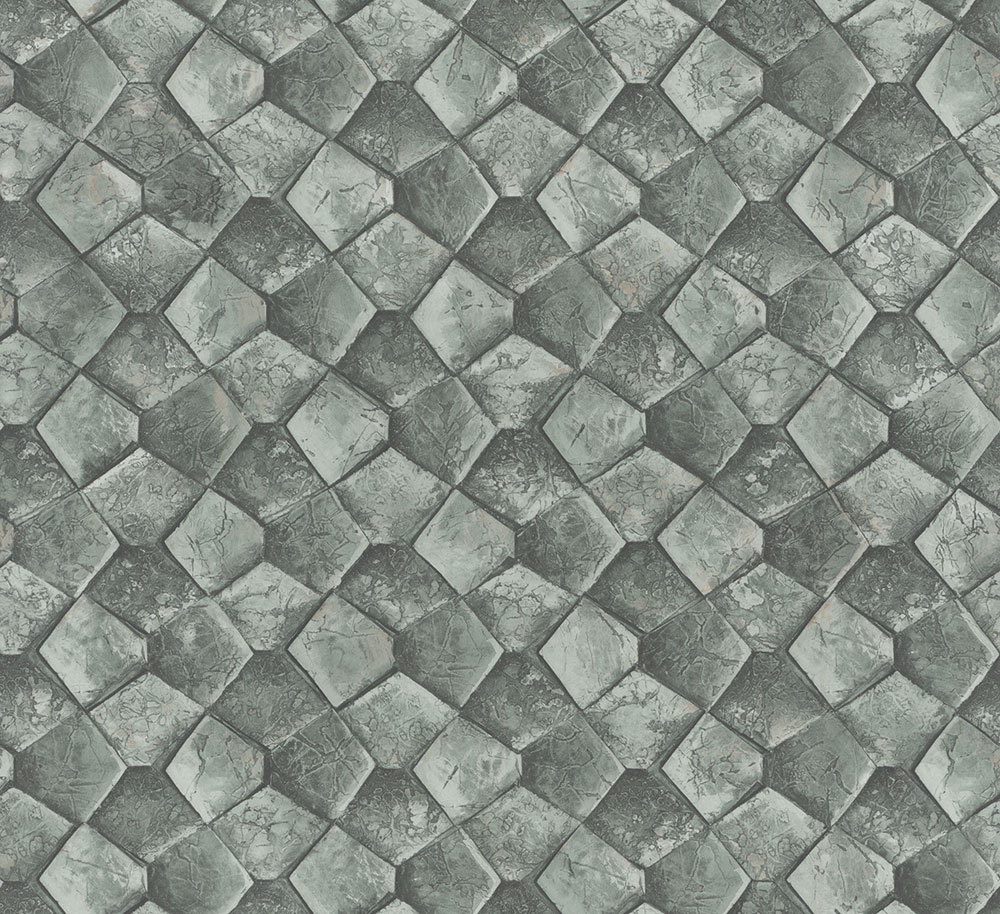 Geometric Wallpaper, Green, 34933, Eclectic, Marburg