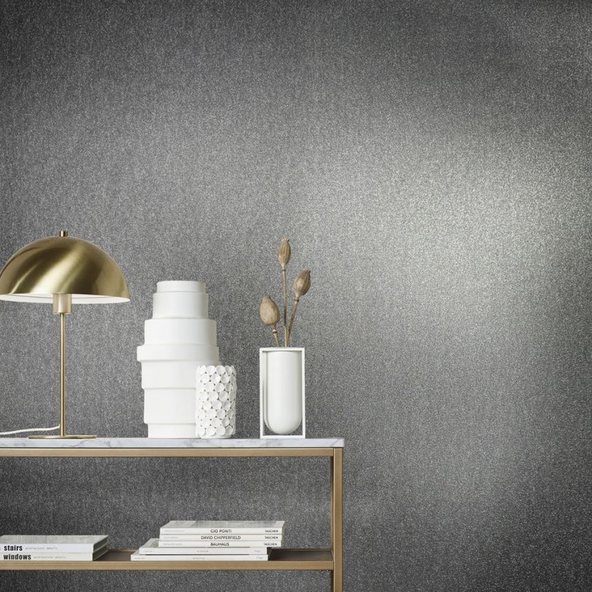 Wallpaper, Grey-Black, 34954, Eclectic, Grains & Plains, Marburg