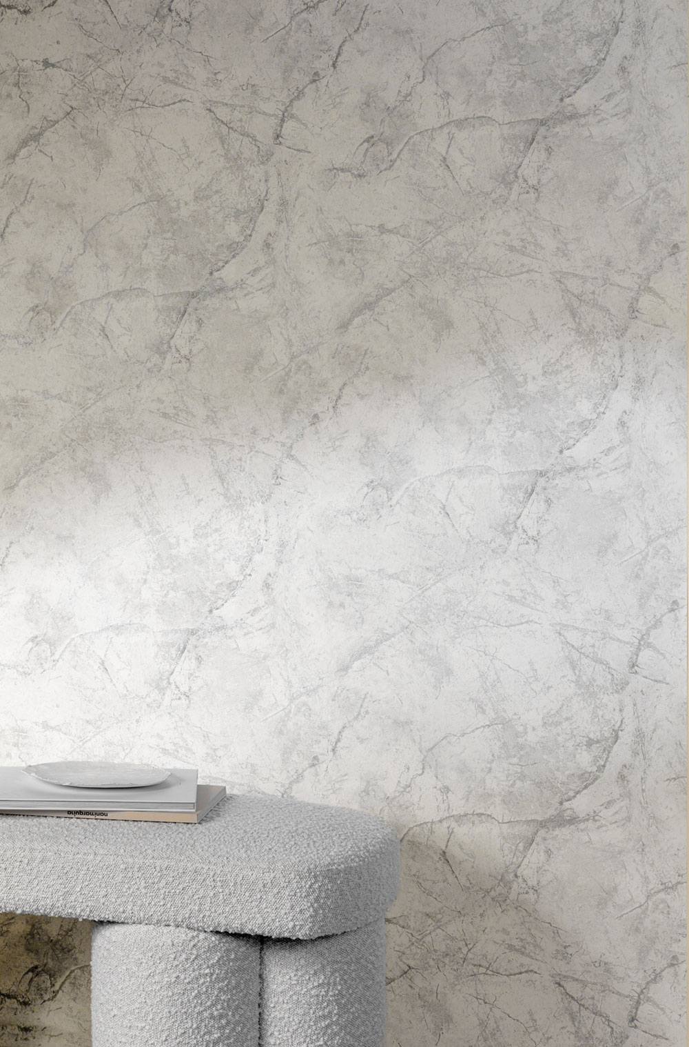 Wallpaper, grey-silver, marble, A78001, Vavex 2027