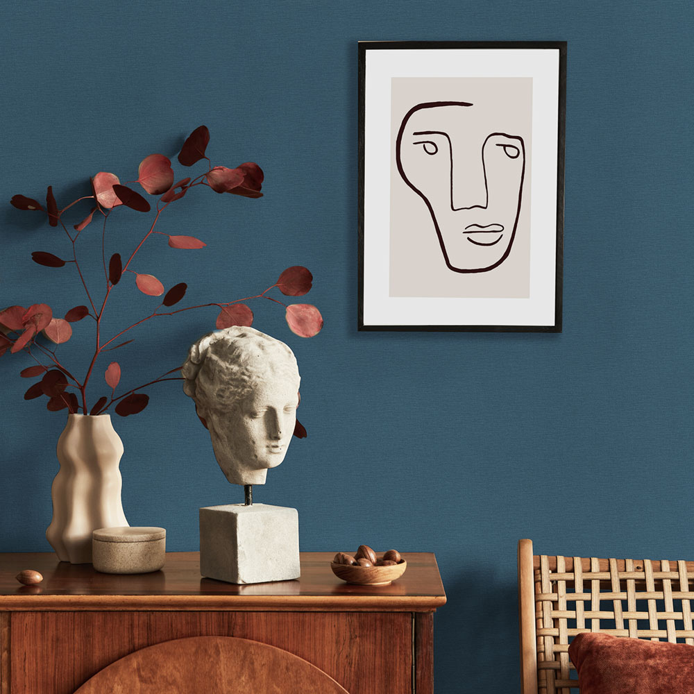 Wallpaper, blue, fabric texture, 127634, Vavex 2027