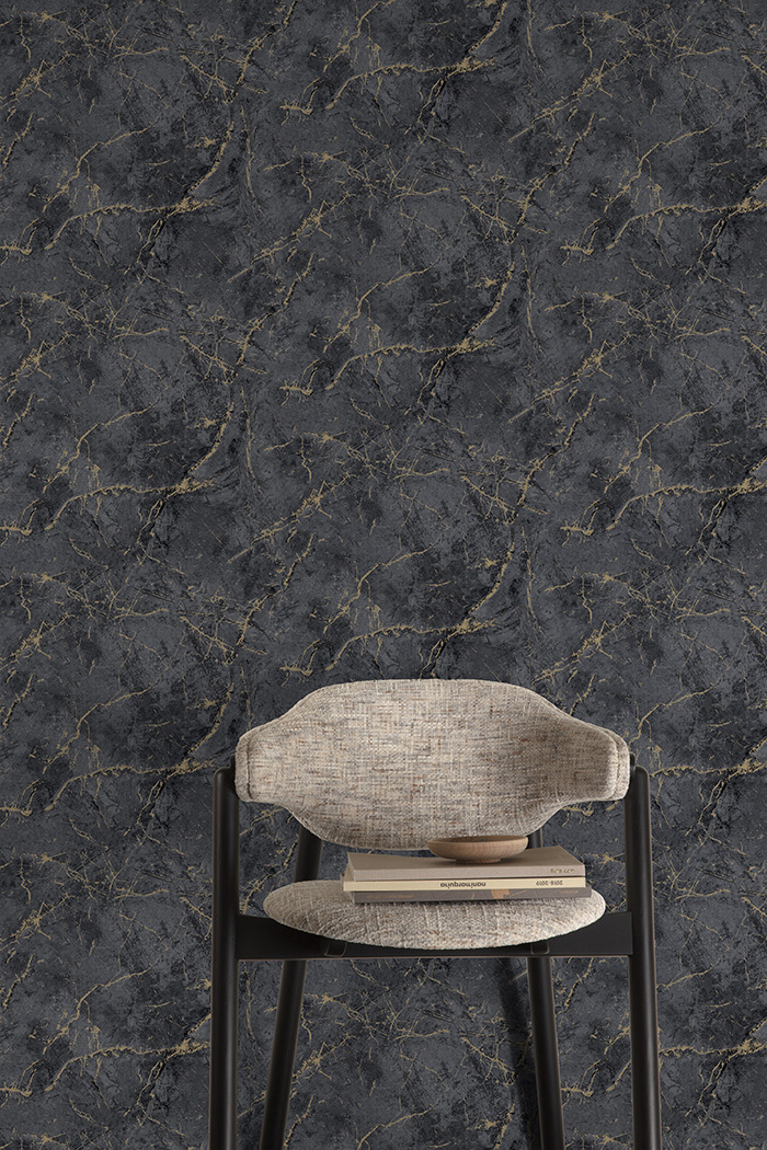 Wallpaper, black-gold, marble, A78003, Vavex 2027
