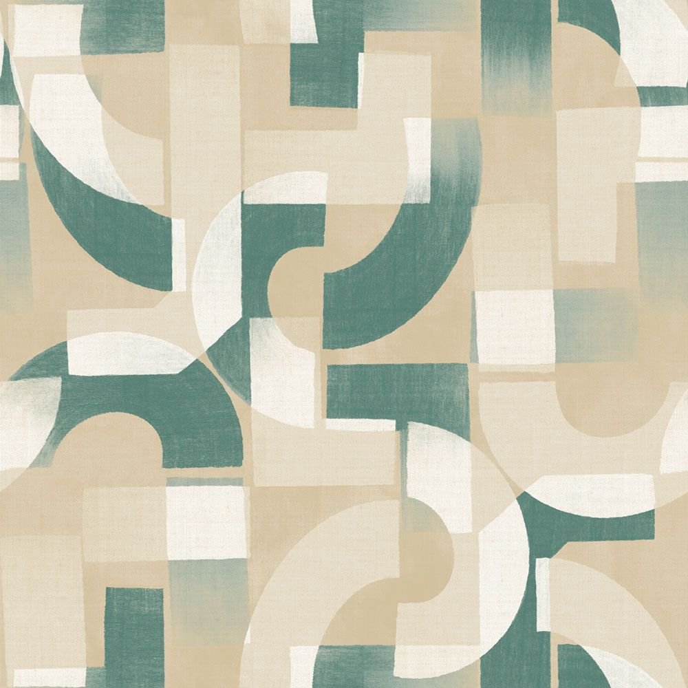 Graphic wallpaper, green-beige, A76001, Vavex 2027