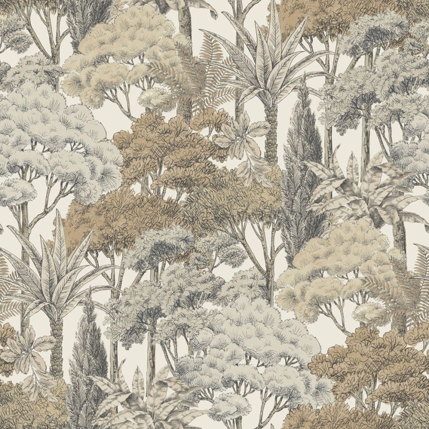 Wallpaper, grey-brown, trees, A76301, Vavex 2027