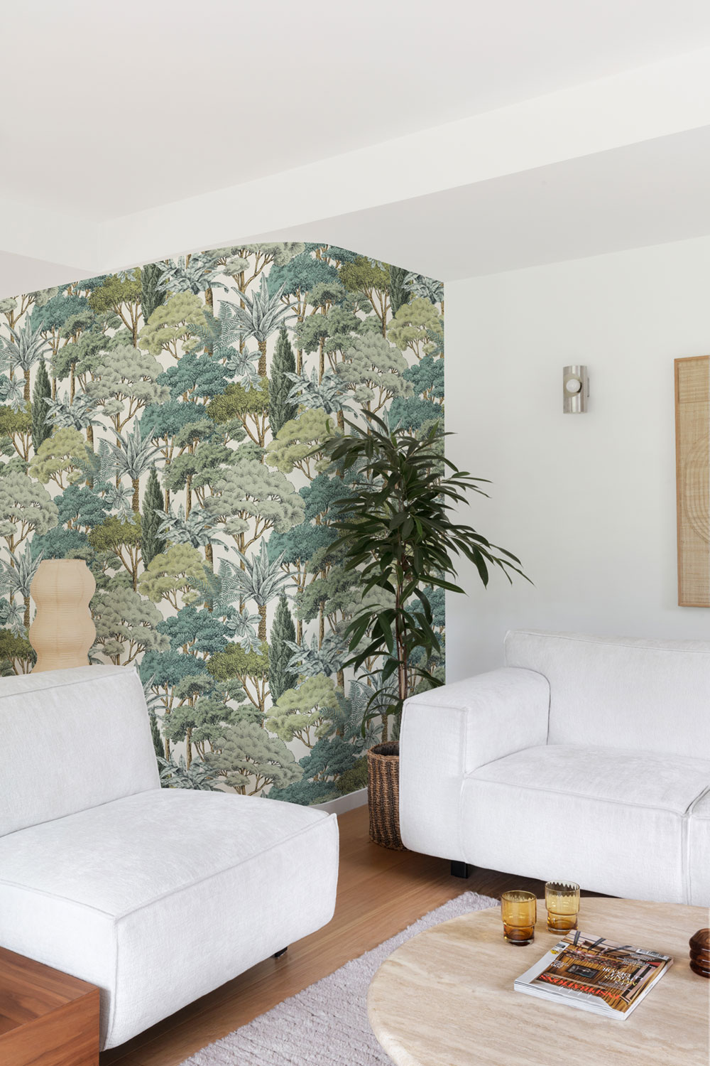 Wallpaper, green-brown, trees, A76302, Vavex 2027