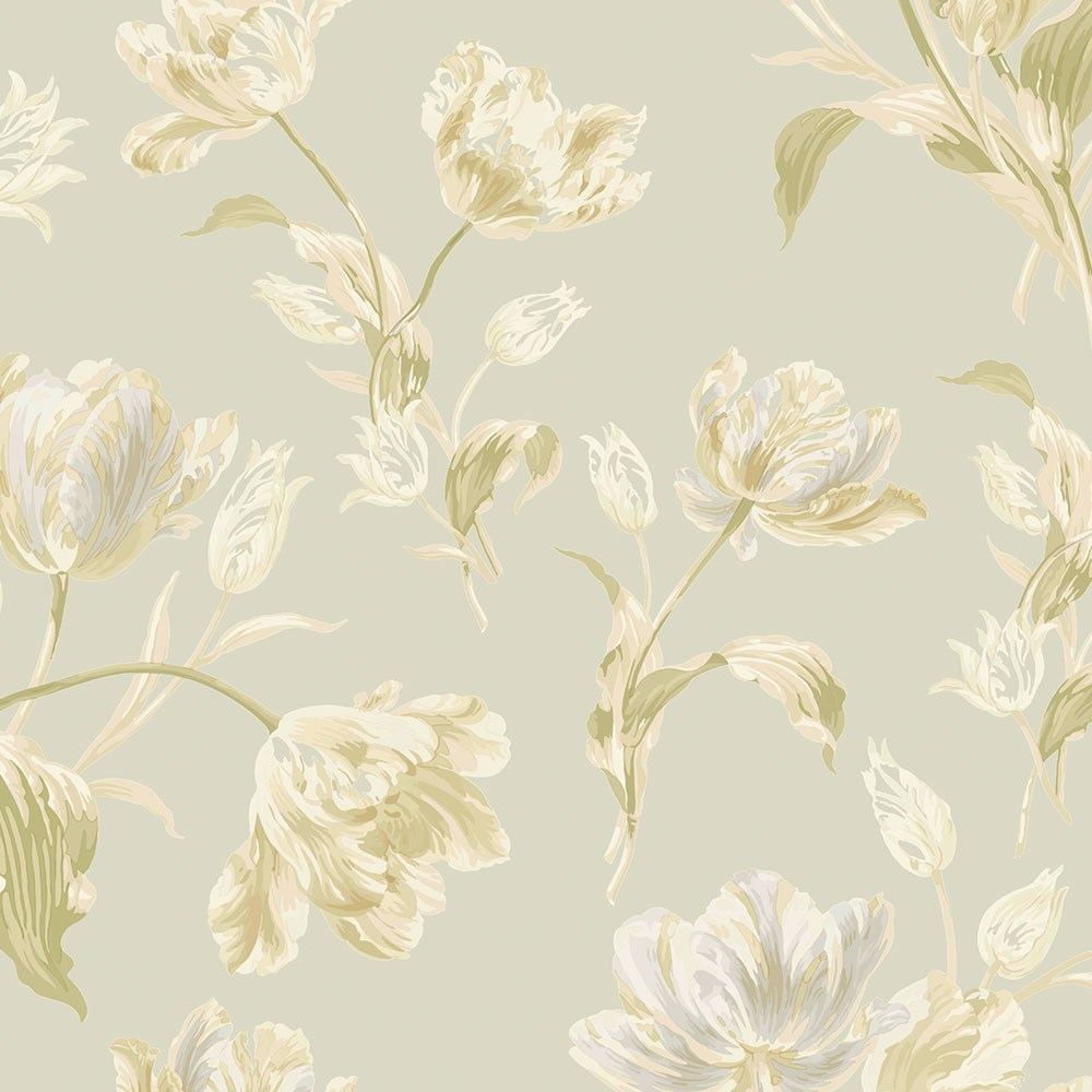 Wallpaper, grey, flowers, 122769, Laura Ashley Signature