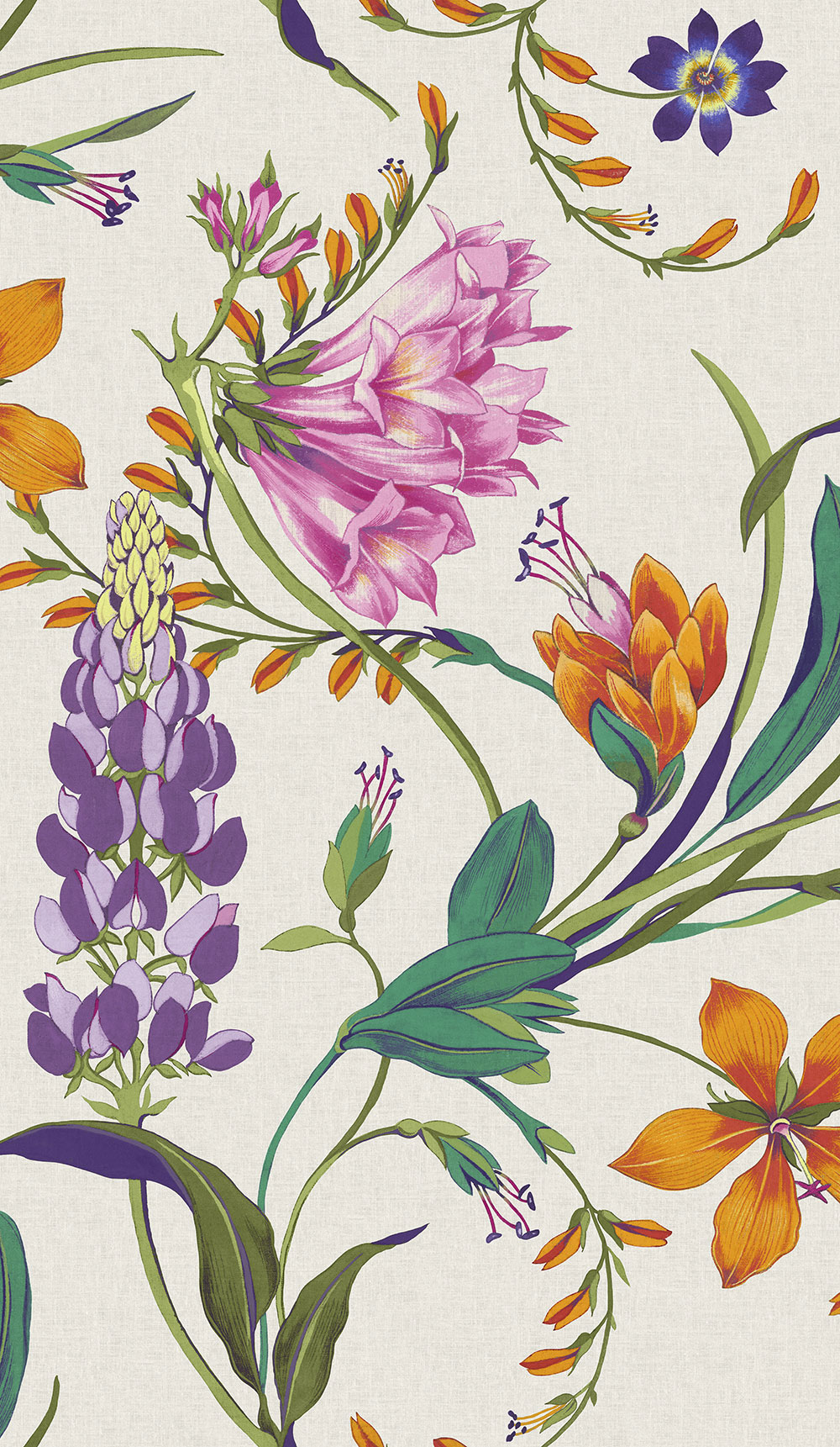 Wallpaper, purple-orange, flowers, 130295, Concerto, Graham Brown Premium