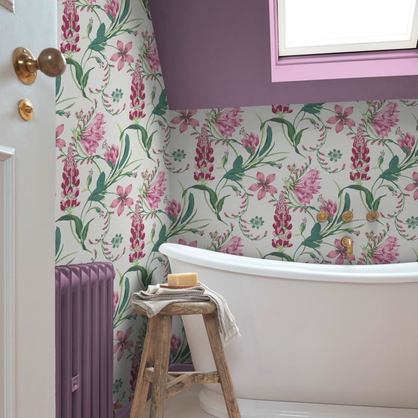 Wallpaper, pink-green, flowers, 130296, Concerto, Graham Brown Premium