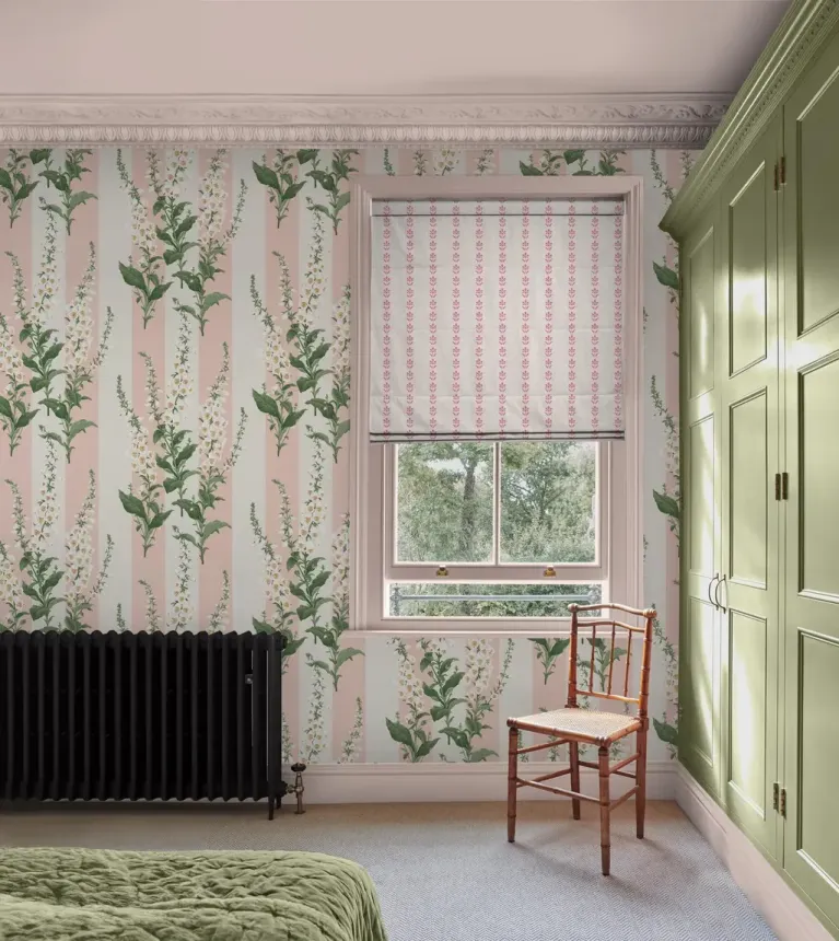 Wallpaper, pink, flowers, stripes, 130310, Concerto, Graham Brown Premium