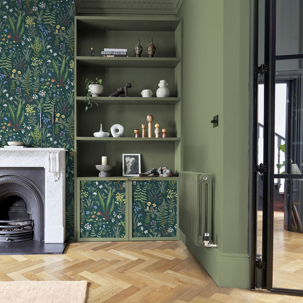 Wallpaper, green, flowers, ferns, 130314, Concerto, Graham Brown Premium