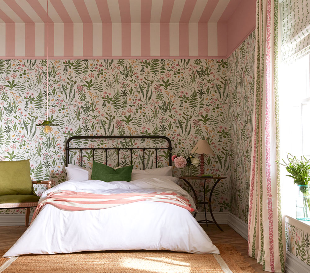 Wallpaper, cream, flowers, ferns, 130317, Concerto, Graham Brown Premium