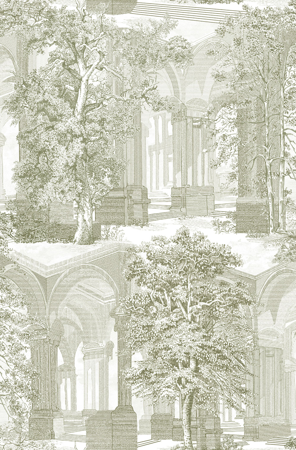 Wallpaper, green, trees, colonnade, 129094, Arboretum, Graham Brown Premium