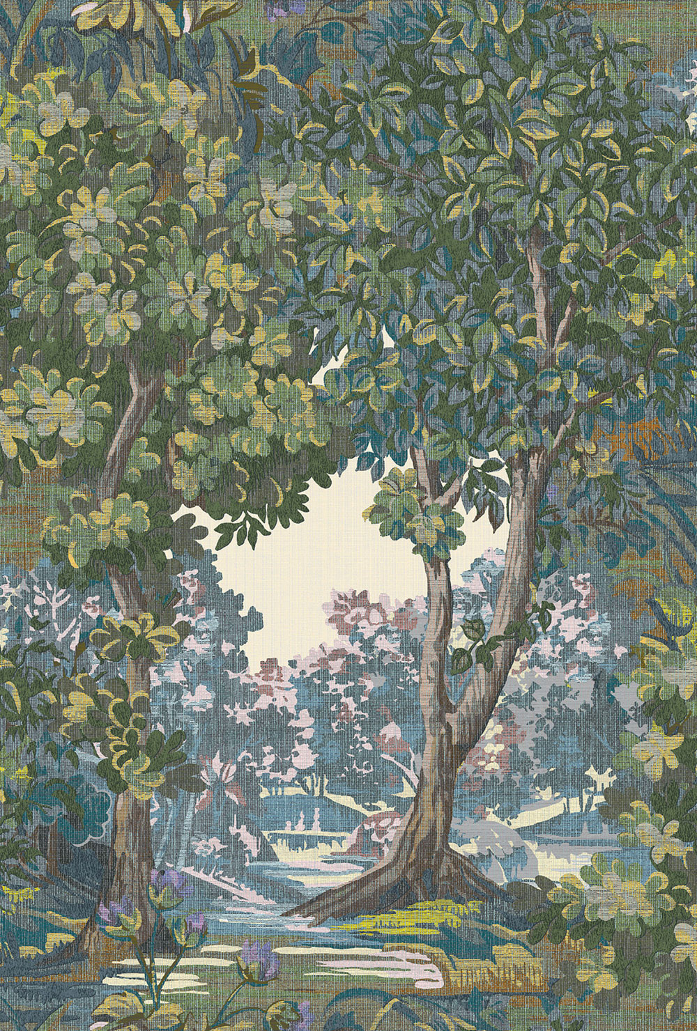 Wallpaper, blue-green, trees, 127901, Arboretum, Graham Brown Premium