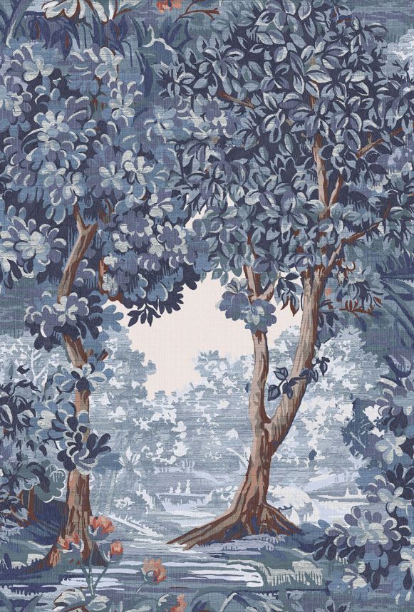 Wallpaper, blue, trees, 127902, Arboretum, Graham Brown Premium