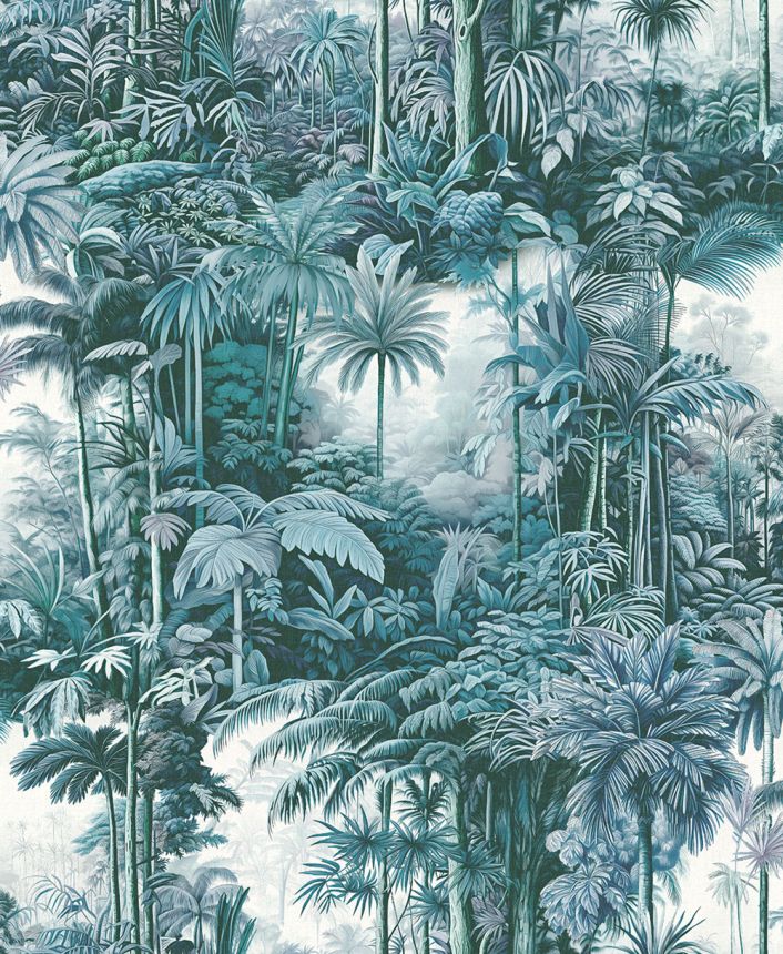 Wallpaper, blue, palms, jungle, 127915, Arboretum, Graham Brown Premium