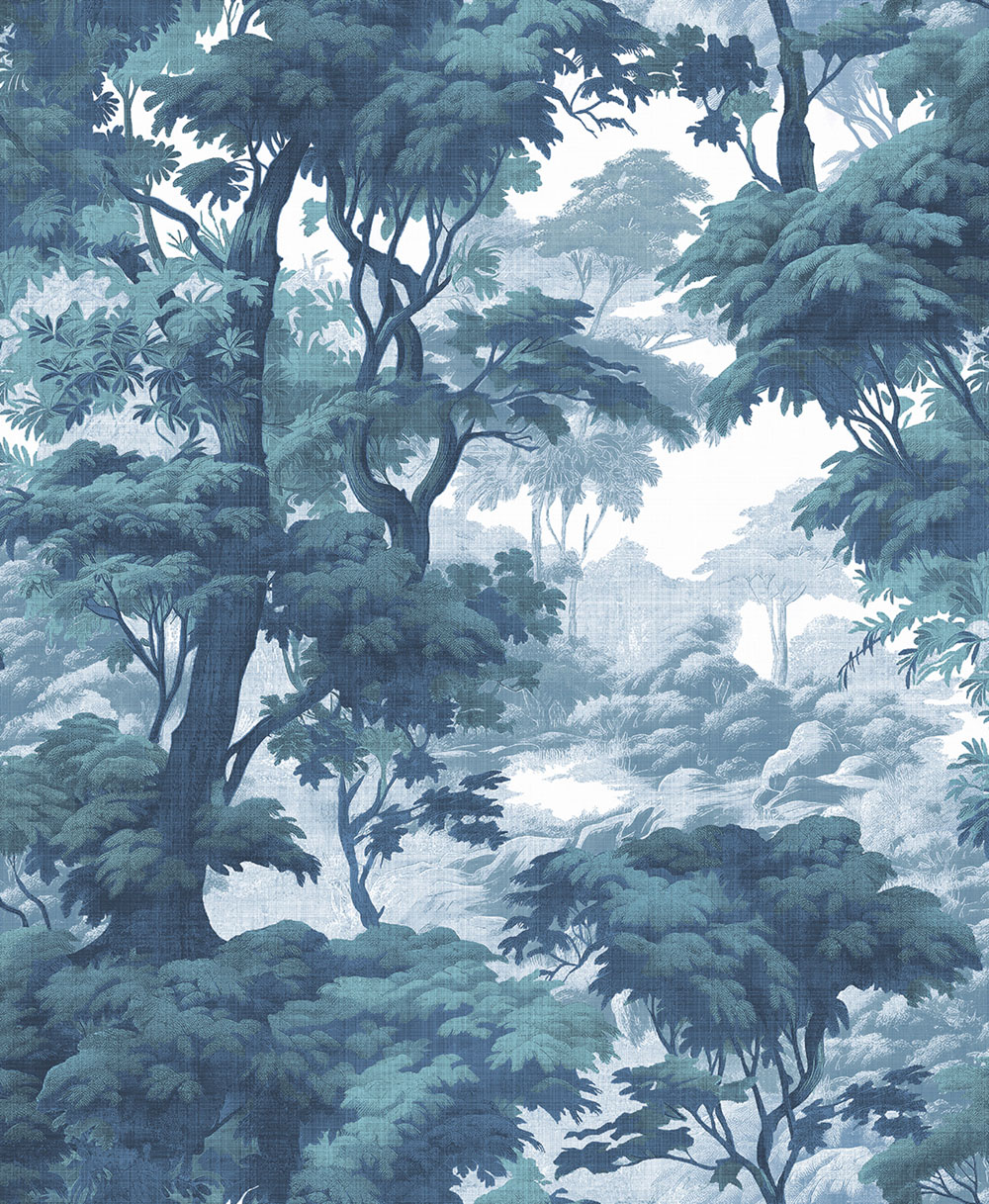 Wallpaper, blue-green, forest, trees, 127935, Arboretum, Graham Brown Premium