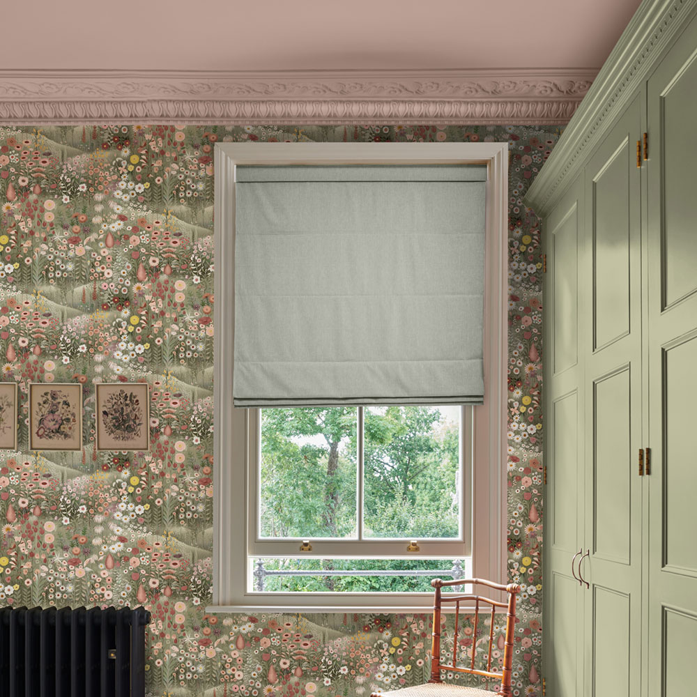 Wallpaper, green-beige, blooming meadow, 127928, Arboretum, Graham Brown Premium