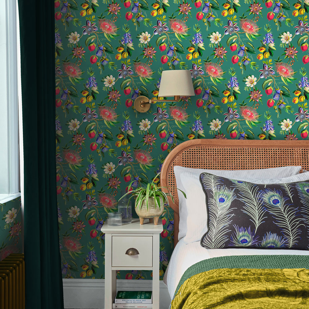 Wallpaper, green, flowers, passionflower, 127918, Arboretum, Graham Brown Premium