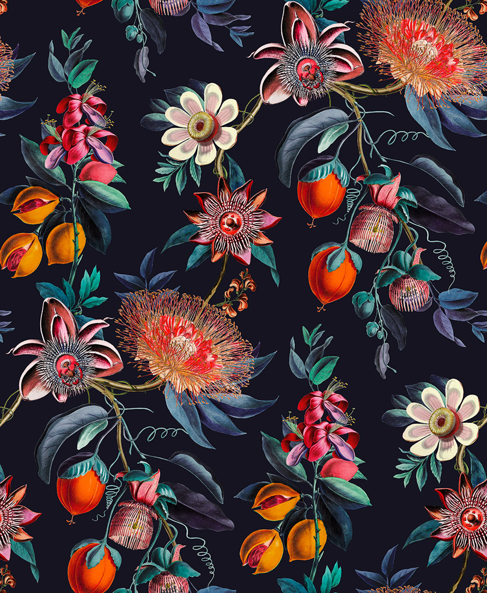 Wallpaper, blue, flowers, passionflower, 127917, Arboretum, Graham Brown Premium