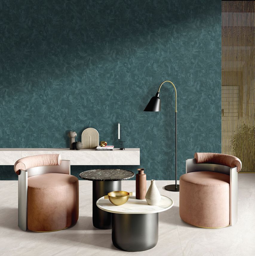 Luxury Wallpaper, Turquoise-Gold, Texture, Z16702, Murella 100, Zambaiti Parati