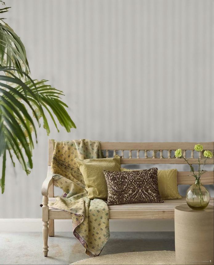 Luxury Wallpaper, Grey-Silver, Stripe Effect, Z16719, Murella 100, Zambaiti Parati