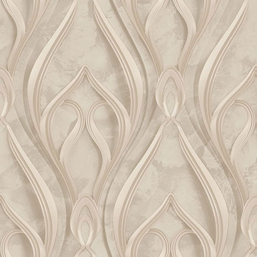 Luxury Wallpaper, Grey-Beige, Ornaments, Z16732, Murella 100, Zambaiti Parati