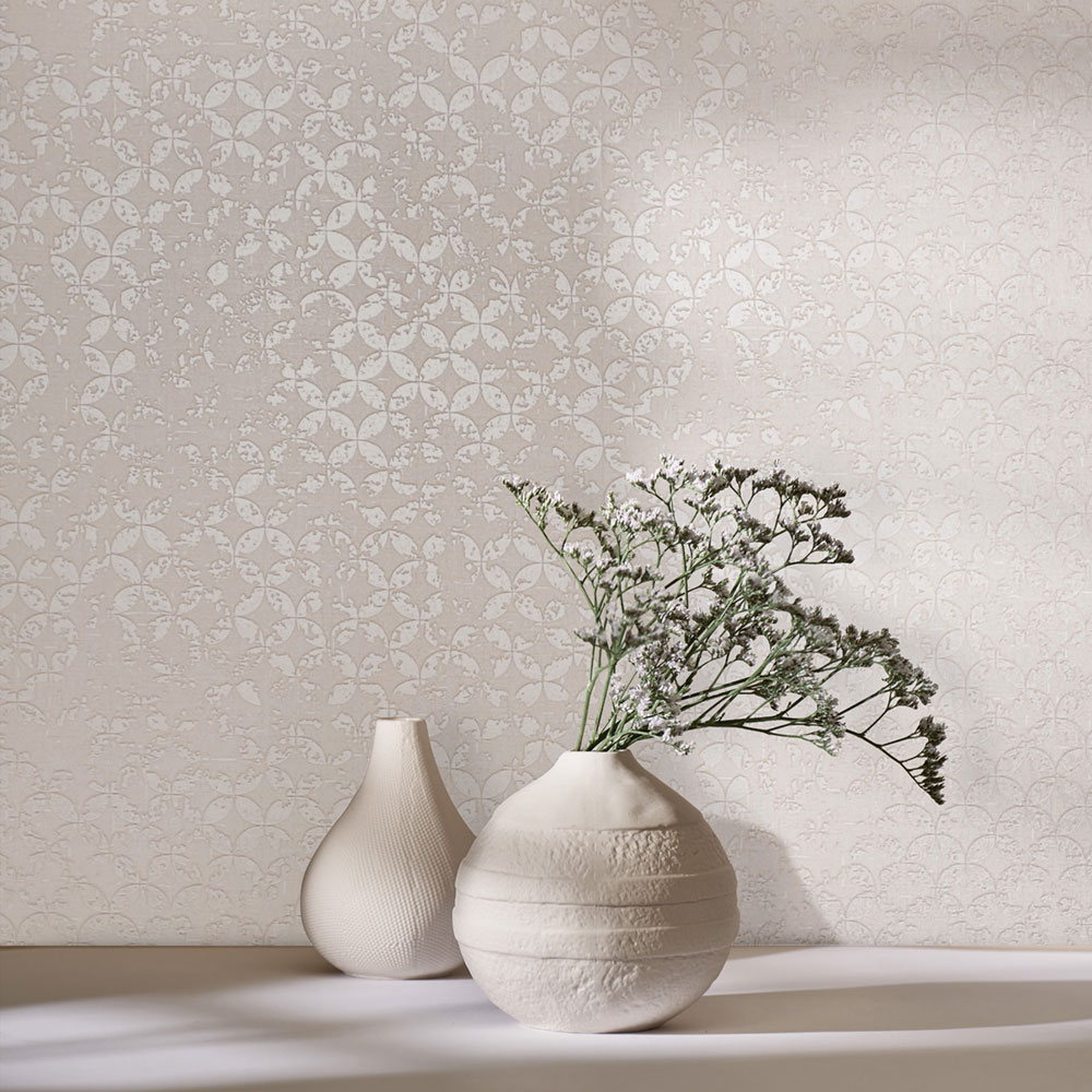 Wallpaper, beige, geometric vintage pattern, 35122, City Romance, Marburg