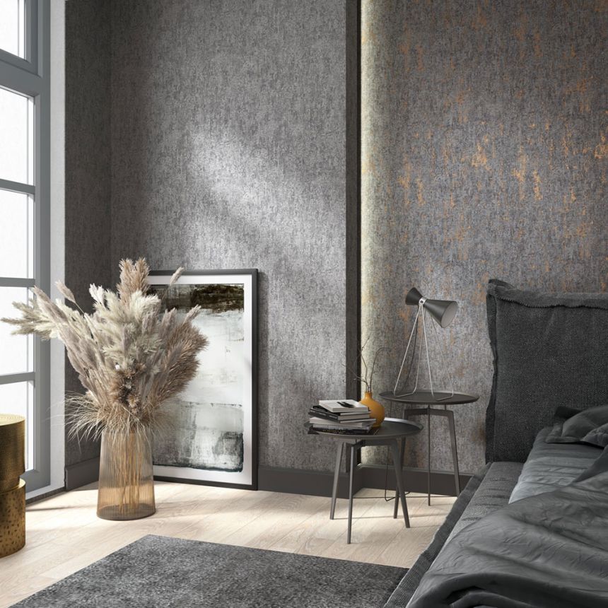 Wallpaper, black, stucco plaster, 35142, City Romance, Marburg