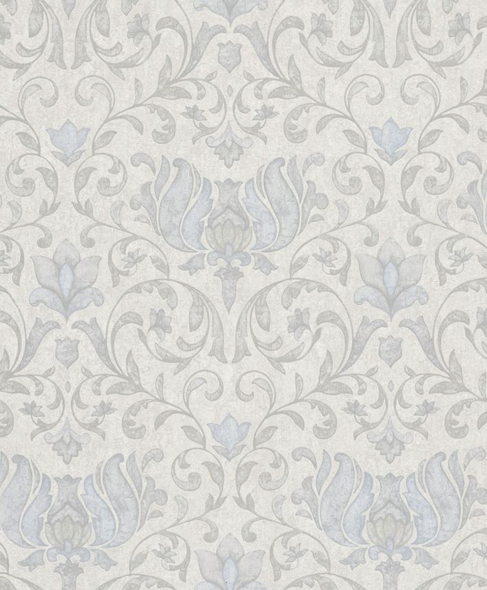 Wallpaper, grey-beige, blue, ornaments, 35147, City Romance, Marburg