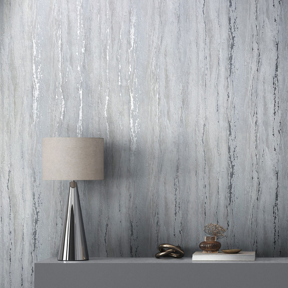 Wallpaper, grey-silver, stucco plaster, 35160, City Romance, Marburg