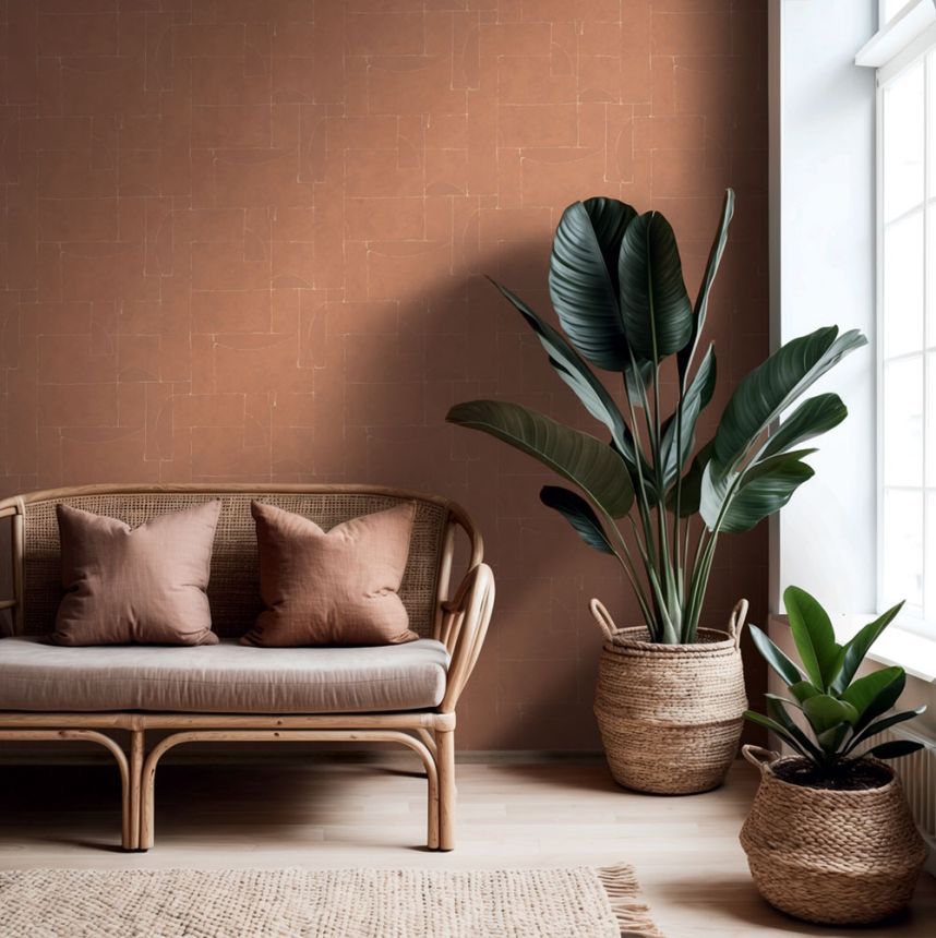 Wallpaper, Brown-Red, Graphic Pattern, 34605, Terra, Marburg