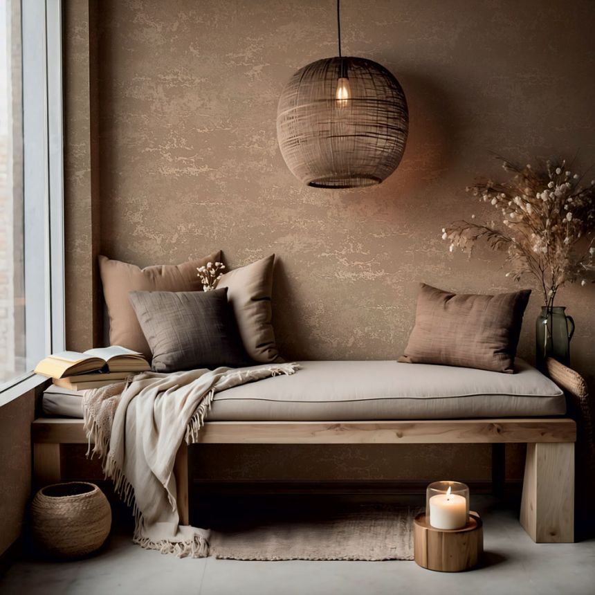 Wallpaper, Brown, Concrete, Stucco, 34640, Terra, Marburg