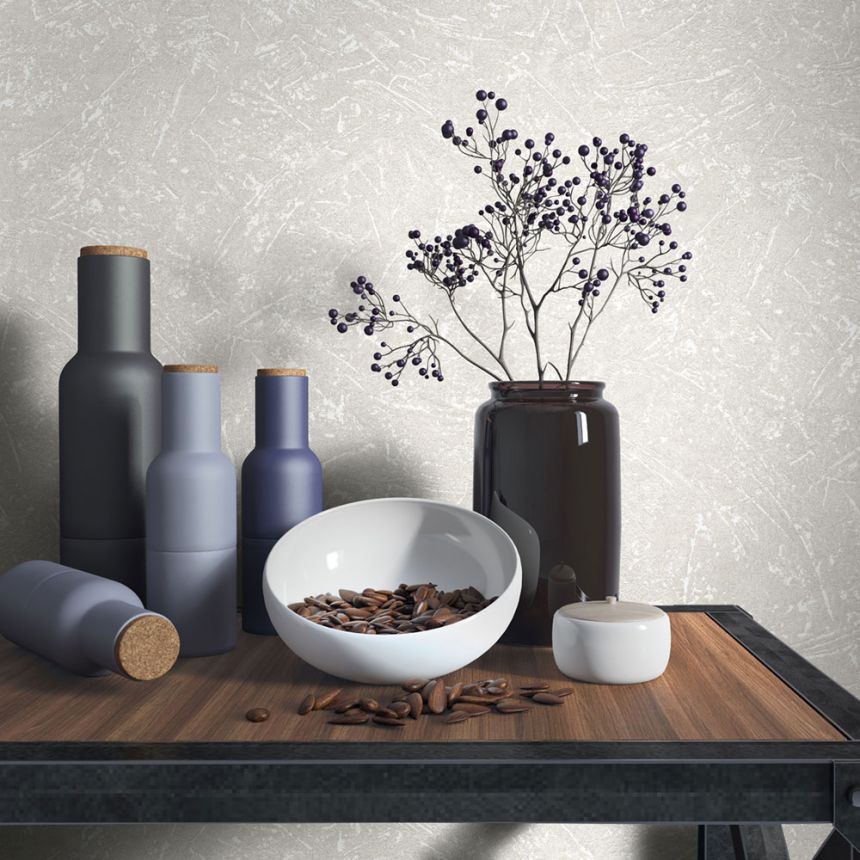 Wallpaper, Grey-White, Texture, Plaster Effect, 34152, Loft Superior, Marburg