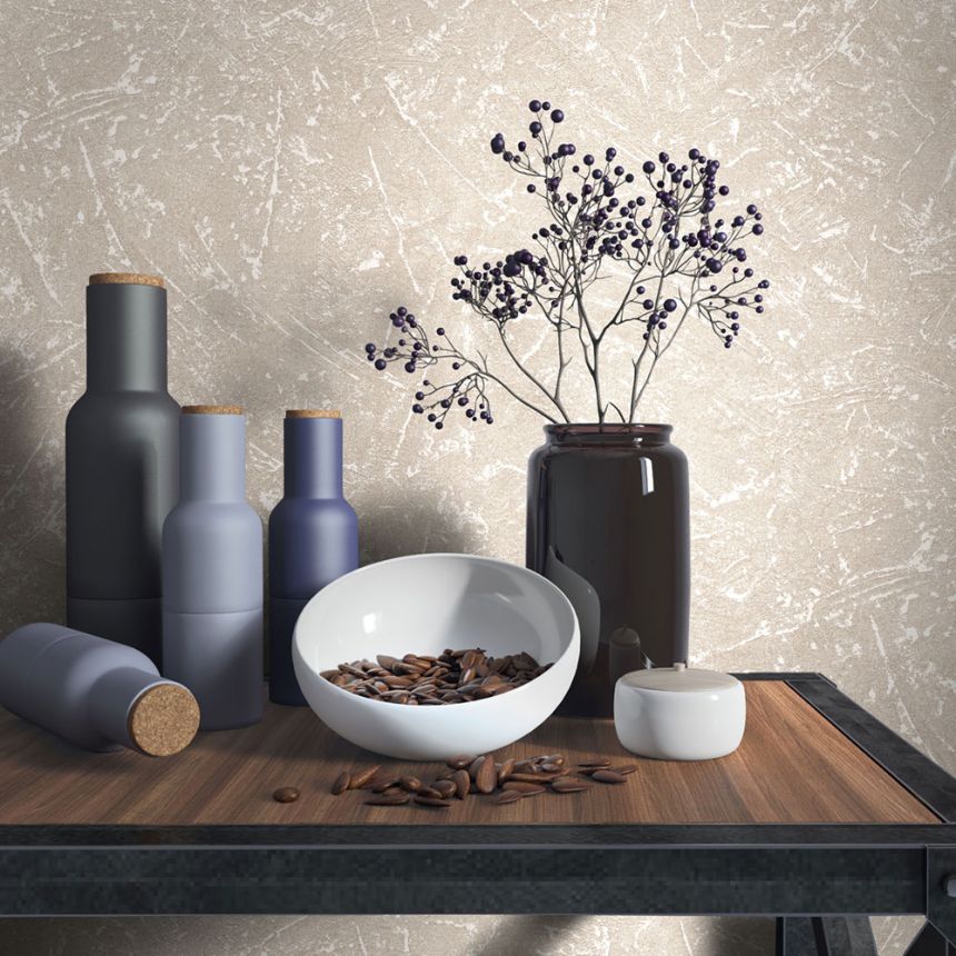 Wallpaper, Beige, Texture, Plaster Effect, 34154, Loft Superior, Marburg
