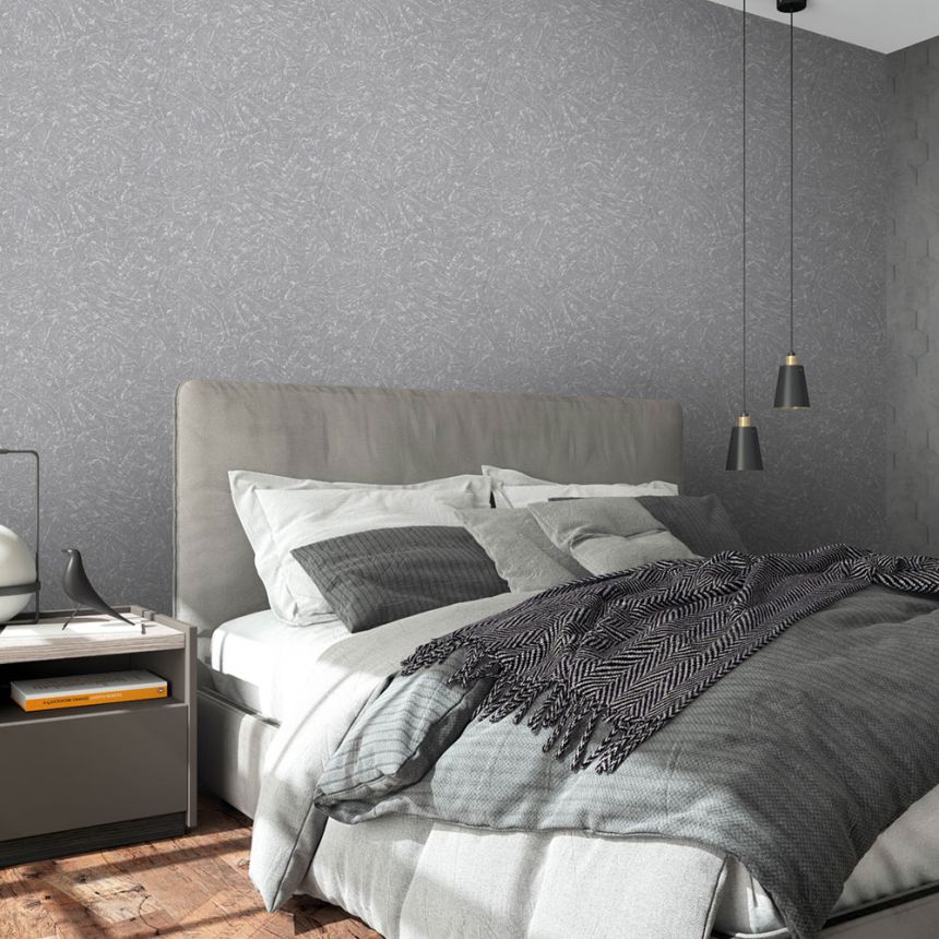 Wallpaper, Grey, Texture, Plaster Effect, 34155, Loft Superior, Marburg