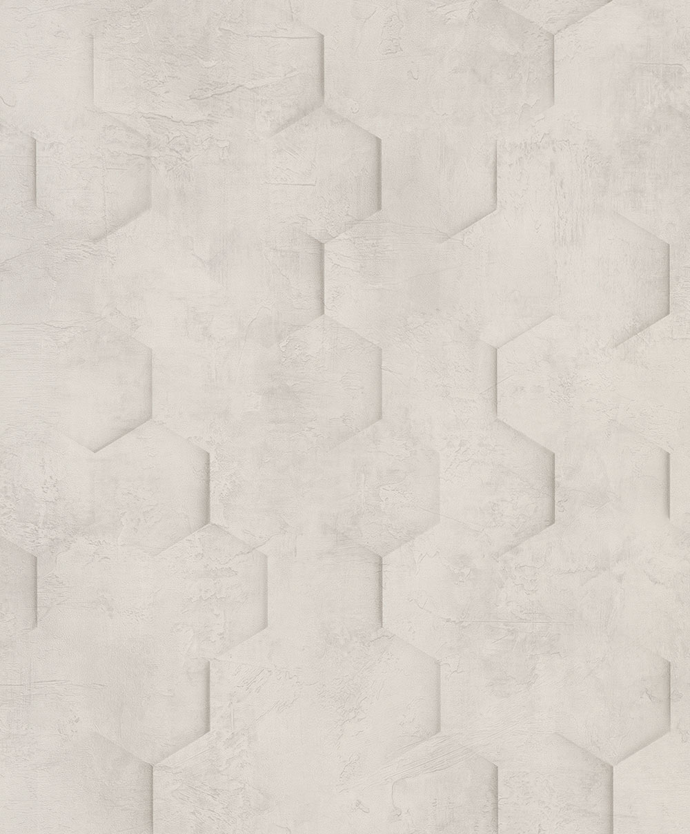Geometric Wallpaper, Cream, Hexagons, 34158, Loft Superior, Marburg