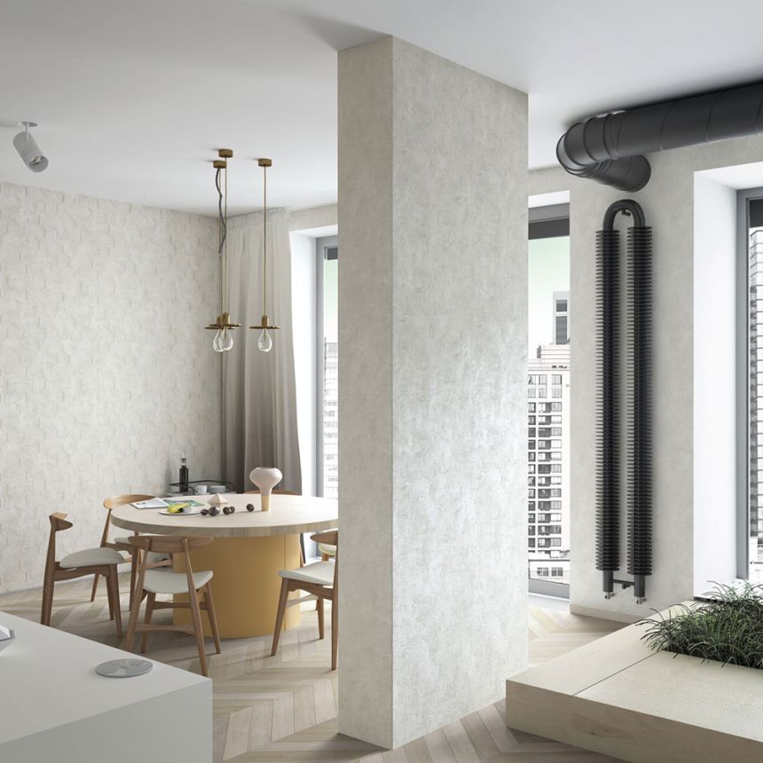 Geometric Wallpaper, Cream, Hexagons, 34158, Loft Superior, Marburg