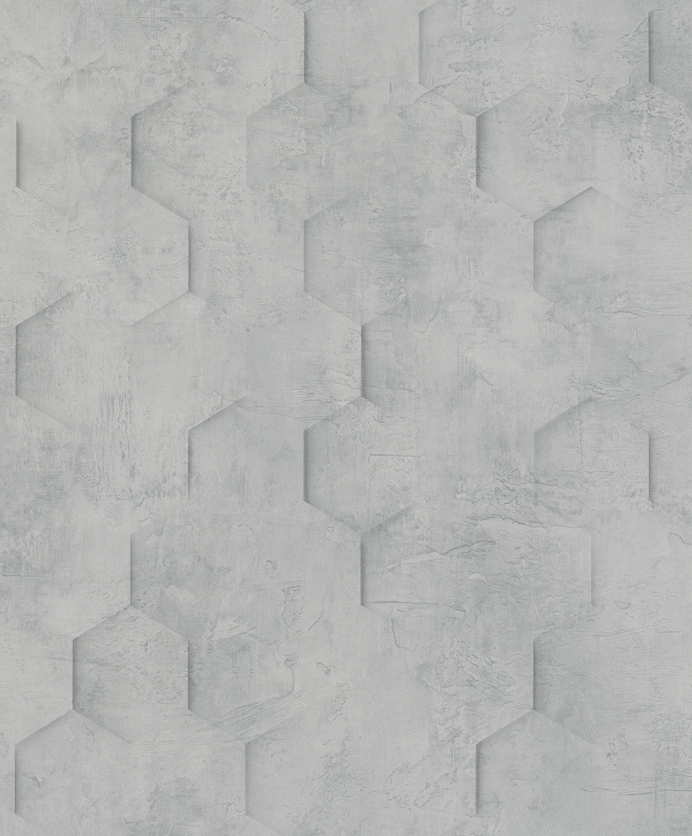 Geometric Wallpaper, Grey, Hexagons, 34160, Loft Superior, Marburg