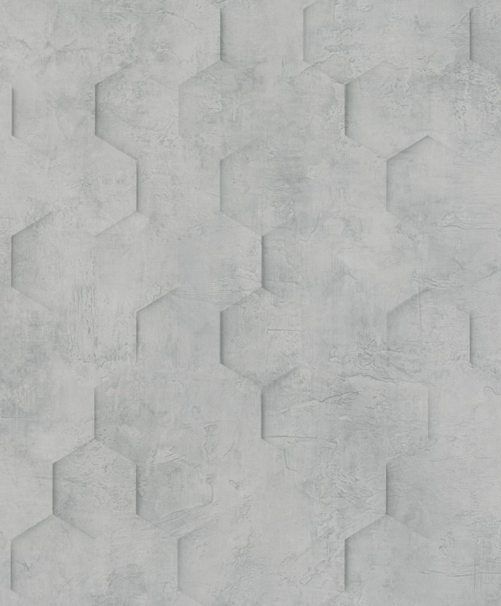 Geometric Wallpaper, Grey, Hexagons, 34160, Loft Superior, Marburg